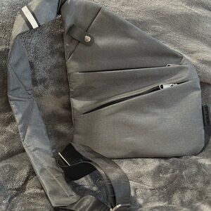 Gray Crossbody Sling Bag